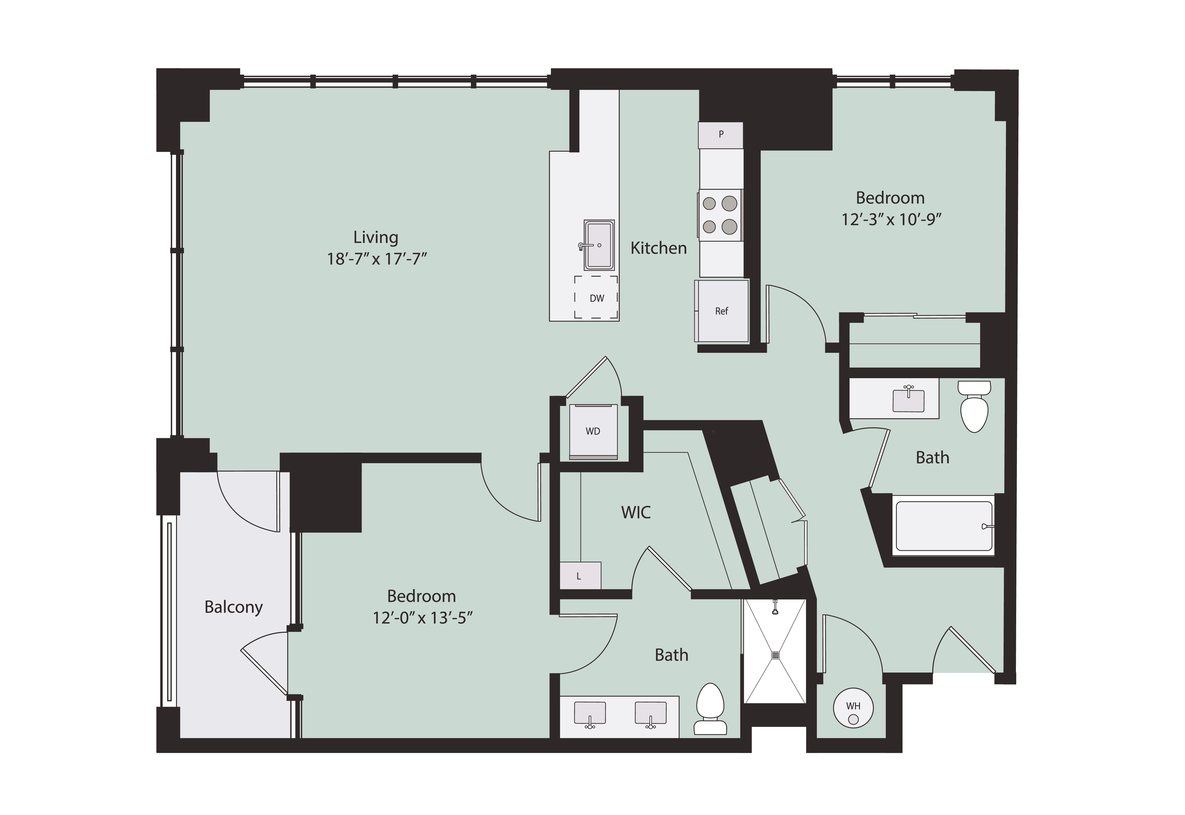Floor plan layout diagram for B4